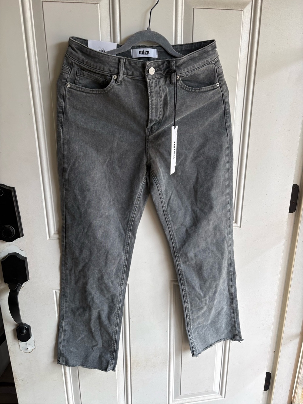 Mica Straight-Leg Jeans in Washed Gray 29